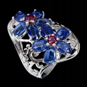 Pierścionek srebrny 925 kianity r 16.5 naturalne 3