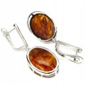 Srebrne kolczyki naturalne bursztyny 925 3