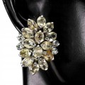 Natural zircon earrings, white topaz, 925 silver