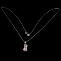 Rhodolite necklace  cubic zirconia silver 925 2
