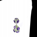 Silver diopside amethyst earrings silver 925 natural 3