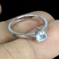 Pierścionek 925 srebrny Sky Blue Topaz r 11 serce