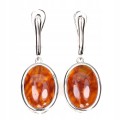 Srebrne kolczyki naturalne bursztyny 925 2