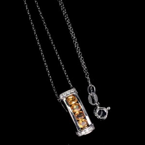 Silver necklace Songea 925 natural sapphires 6