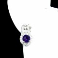 Natural amethyst 925 silver earrings 10