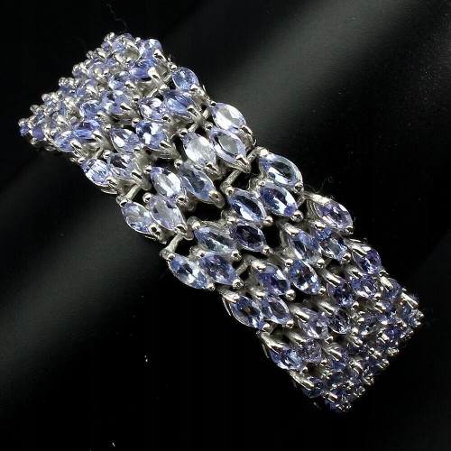 Natural tanzanite 925 silver bracelet 12
