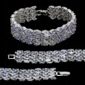 Natural tanzanite 925 silver bracelet 12