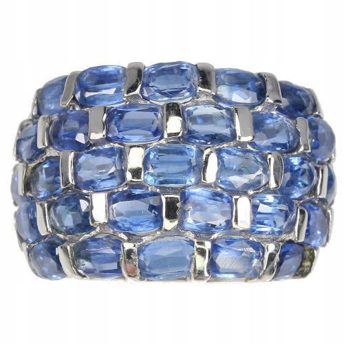 Pierścionek srebrny 925 kianity r 15.5 naturalne