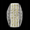 Ring natural 925 silver Sapphires Songea size 18 3