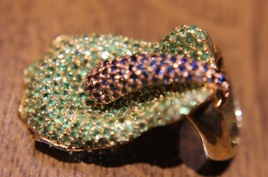 Pierścionek szafiry tsaworyty /zielone granaty r14