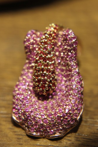 Ring Sapphires Songea, silver 925, size 14