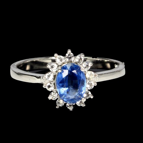 Pierścionek srebrny 925 kianit r 16 naturalny