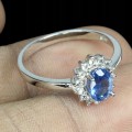 Pierścionek srebrny 925 kianit r 16 naturalny