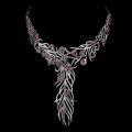 925 silver necklace rubies natural marcasites 3