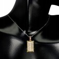 Silver necklace natural lemon quartz cubic zirconia