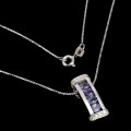 Natural 925 silver cubic zirconia lolites necklace