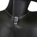 Natural 925 silver cubic zirconia lolites necklace