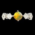 925 silver ring, opal fiery, beautiful size 14