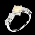 925 silver ring, opal fiery, beautiful size 14