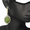 Silver Songea Sapphire earrings 925 diopsides