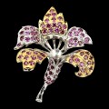 Silver garnet brooch 925 beautiful rhodolite flower