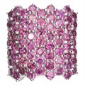 Natural rhodolite garnet silver ring size 16