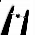 Pierścionek czarny diament 0.5ct r 19.5 certyfikat