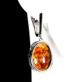 Natural amber silver earrings 925 4