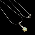 Natural silver apatite beautiful flower necklace