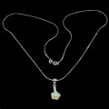 Natural silver apatite beautiful flower necklace