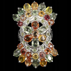 Pierścionek szafiry naturalne Songea r 16.5 2