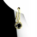 Kolczyki naturalne czarne diamenty 1.20ct srebro 2