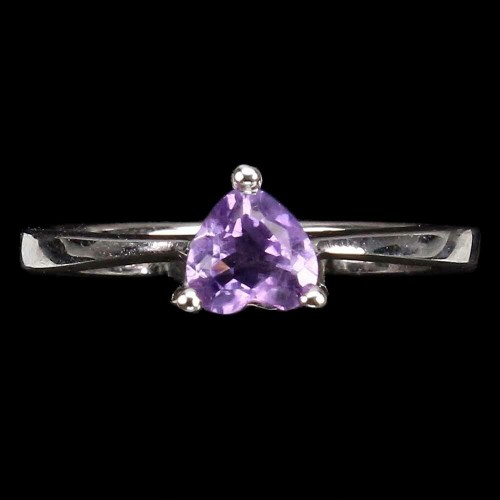 Pierścionek naturalny ametyst delikatny 925 r 11