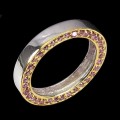 Silver ring rhodolite garnet size 13