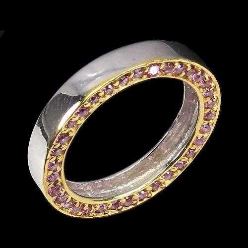 Silver ring rhodolite garnet size 13