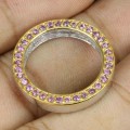 Silver ring rhodolite garnet size 13