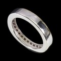 Silver ring rhodolite garnet size 13