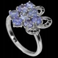 Pierścionek naturalne tanzanity spinele r 16