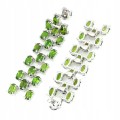 925 silver earrings, natural diopsides