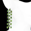 925 silver earrings, natural diopsides