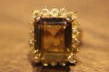 Natural quartz ring size 13 sapphires