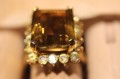 Natural quartz ring size 13 sapphires