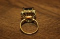 Natural quartz ring size 13 sapphires