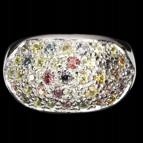 Ring Songea, sapphires, silver 925, natural size 22