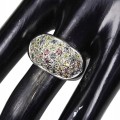 Ring Songea, sapphires, silver 925, natural size 22