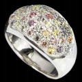 Ring Songea, sapphires, silver 925, natural size 22