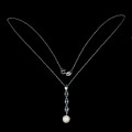 Naszyjnik srebrny 925 London Blue topaz cyrkonie 6