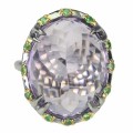 Amethyst ring, 22.67 ct, silver size 14