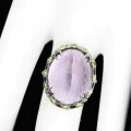 Amethyst ring, 22.67 ct, silver size 14