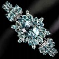 Silver bracelet with natural zircons sky blue topaz4
